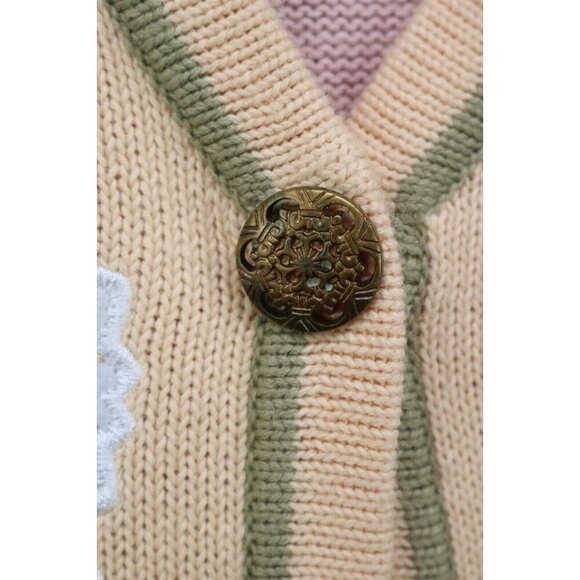 Storybook Knits Vtg. Beaded Embroidered Sweater-Size Large-Grandmacore-Y2K - Picture 2 of 13